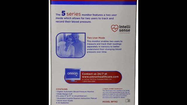 OMRON 5 SERIES UPPER ARM BLOOD PRESSURE MONITOR смотреть онлайн