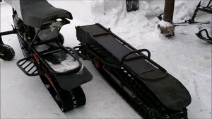 из компактного снегоцикла с одной управляемой лыжей собрал полно размерный снегоход