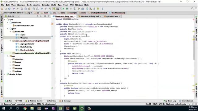 Eliminar un registro con android estudio y sqlite CRUD PARTE 4 смотреть онлайн