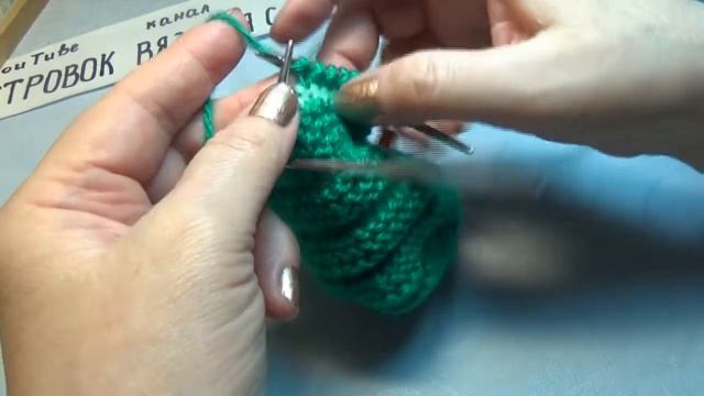 Домашние следки спицами_тапочки с объемной косой #660 смотреть онлайн