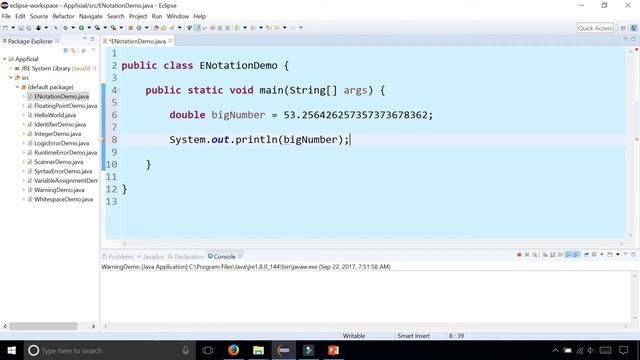Java E Notation - Doing Scientific Notation in a Java Program - Java Tutorial - Appficial смотреть онлайн