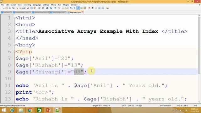 Web Development With PHP (PHP Arrays & Date Example) смотреть онлайн