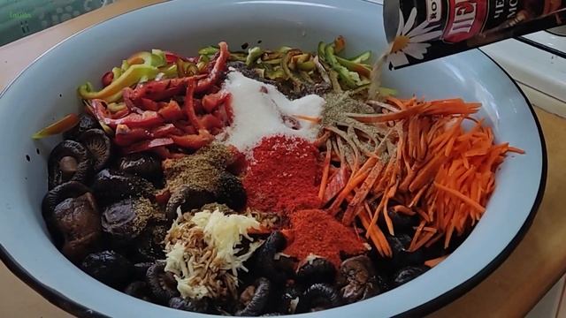 Салат "Грибы шиитаке по-корейски" смотреть онлайн
