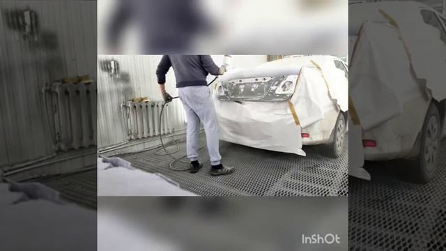 Покраска крышки багажника Toyota Corolla из-за отсутствия акрилового грунта смотреть онлайн
