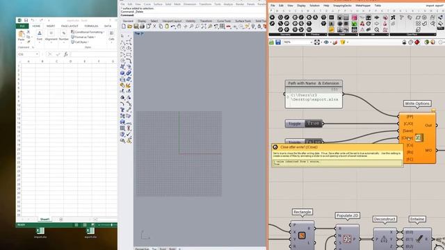 Grasshopper Excel Read Write with TT Toolbox Plugin смотреть онлайн