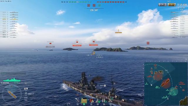 HYUGA ЛИНКОР 😲 РАЗРЫВ ШАБЛОНОВ ⚓ World of Warships смотреть онлайн