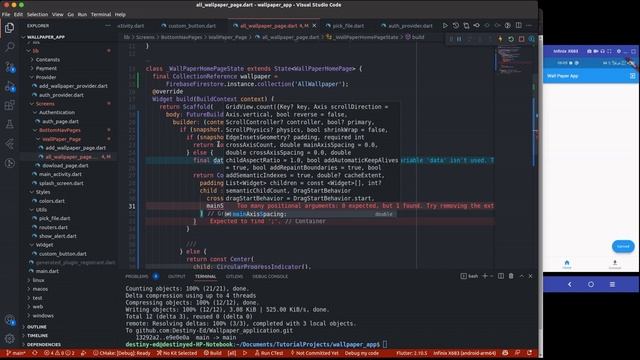 Flutter : Build Wallpaper App with Firebase - Fetch Wallpaper Image from Cloud Storage #11 смотреть онлайн