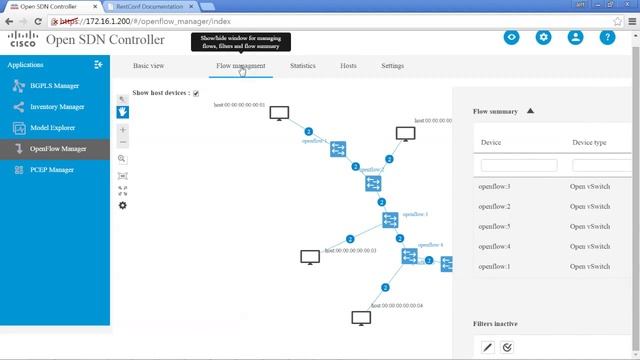 Exploring the OpenFlow Manager (Open SDN Controller Lab 5) смотреть онлайн