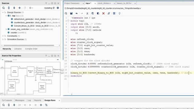 How to create an 8 bit counter on 7 segment Display? | Xilinx FPGA Programming Tutorials смотреть онлайн