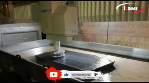 Как полируется гранитный слеб - Станок для полировки камня с ЧПУ DENVER Vision X