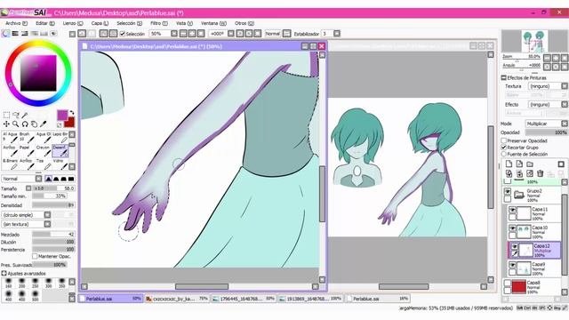 [Speed Paint] Blue Perl - Easy Paint Tool Sai смотреть онлайн