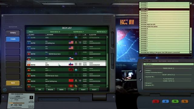 Wargame: Red Dragon. Боев нет. Сборка дек США и СССР