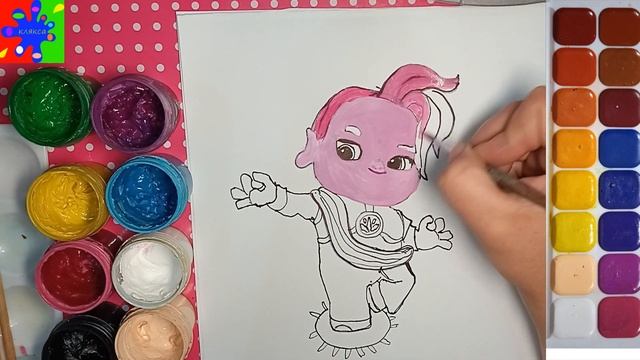 Команда Флоры Рисуем Лоти из мультика. Раскраска для детей смотреть онлайн