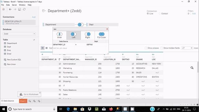 Connect Sql Server with Tableau смотреть онлайн