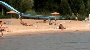 Пляж на Обском море. «Обское водохранилище».