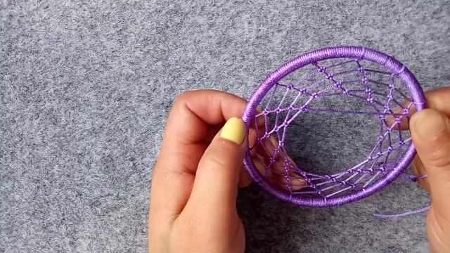 Super Easy Macrame Art Dreamcatcher | How to Make Spider Web Wall Hanging/Nylon Thread Dream Catche смотреть онлайн