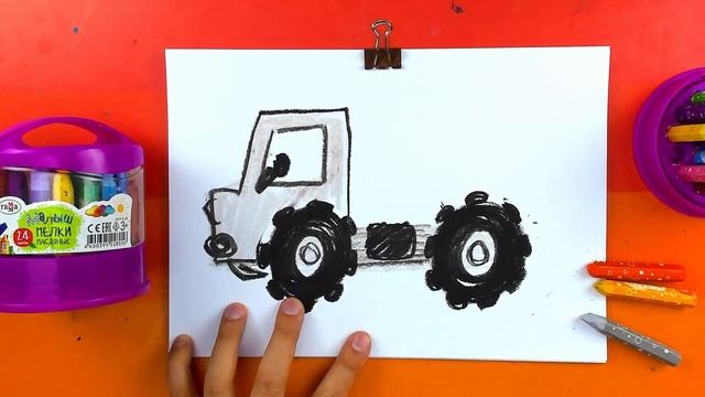 Как нарисовать САМОСВАЛ рисуем грузовик смотреть онлайн