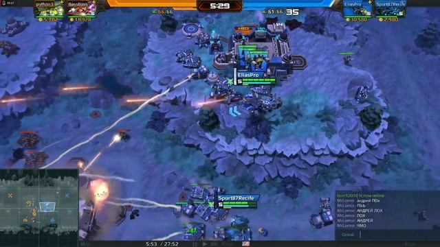 Airmech Strike 2v2 Python3 & BassBass Vs Sport87Recife & EliasPro Map Storm смотреть онлайн