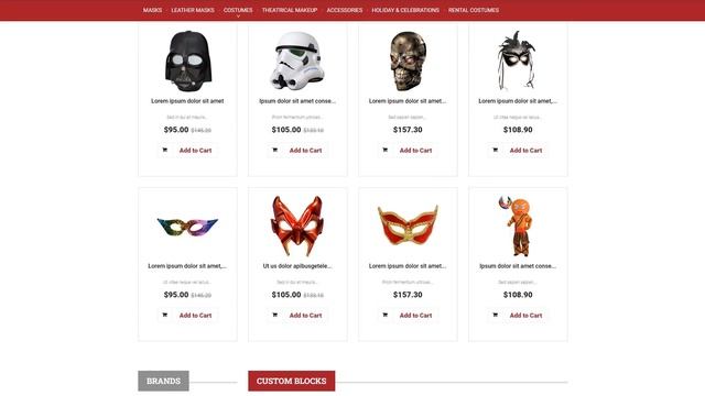 Masquerade Mask VirtueMart Template - 50125 смотреть онлайн