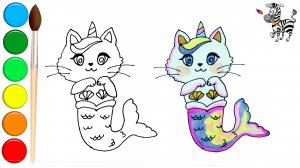 Как нарисовать Кошку Русалку / Единорога ??♀️ ?