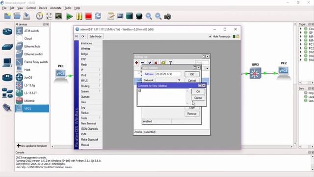 OSPF and GRE-Tunnel Configuration on MikroTik Router. смотреть онлайн