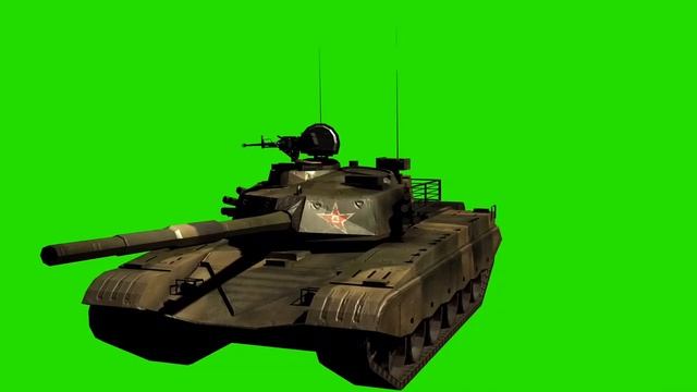 Футаж танк на зелёном фоне - хромакей смотреть онлайн