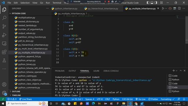 Python OOPs Multiple Inheritance #python #lingarajtechhub смотреть онлайн