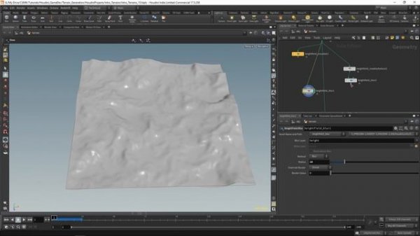 15 Создание эффекта размытия (Blur) для карты высот в Houdini
