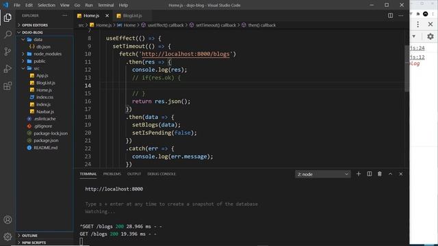 Full React Tutorial #19 - Handling Fetch Errors смотреть онлайн