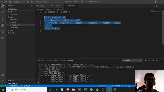 Flask | 5. Rendering templates and static files смотреть онлайн