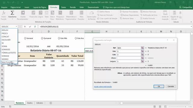 Exportar Relatório do Excel em PDF usando VBA - Segunda Parte смотреть онлайн