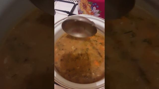 Суп без мясо.Из крупы маш
