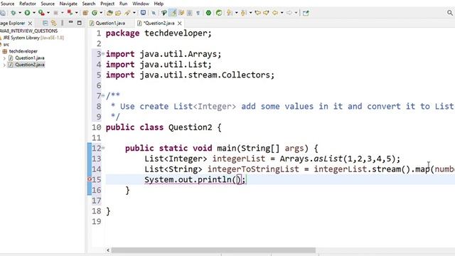 Java 8 Stream Tutorial: Convert List Of Integer to List Of String | Java Interview Question Explain смотреть онлайн