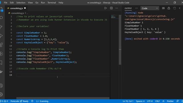 30SecondsJs - How to print values in javascript console смотреть онлайн
