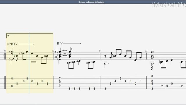 Guitar TAB - The Beatles : Because | Tutorial Sheet Lesson #iMn смотреть онлайн