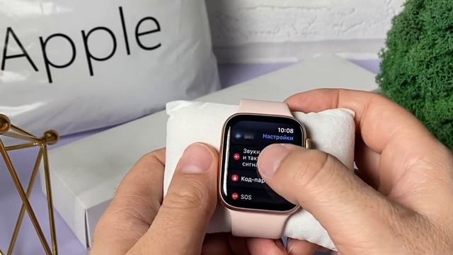 Обзор часы Apple Watch SE 44mm Gold Pink смотреть онлайн