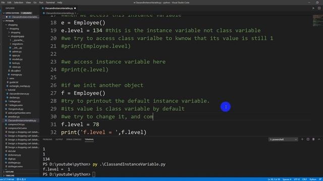 Class and Instance Variables in Python смотреть онлайн