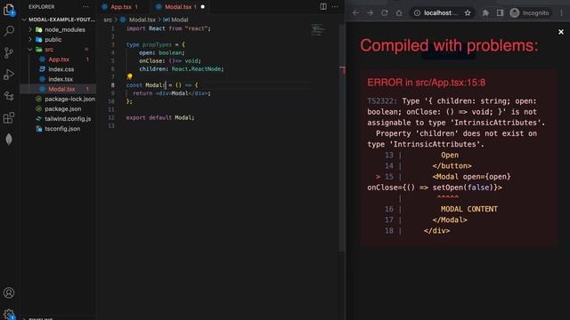 React Modal (Pop-Up) with Tailwind CSS and Typescript смотреть онлайн