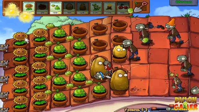 Прохождение игры Plants Vs Zombies: Game Of The Year (PC) #10 (Зомби на Крыше)
