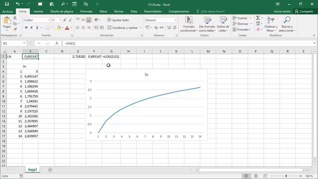 15 funcion excel matematica: LN смотреть онлайн