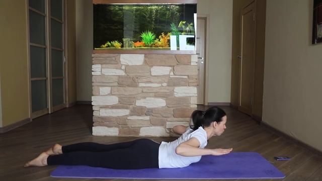 Практика Хатха-Йоги для начинающих на спину. 35 минут. смотреть онлайн
