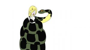 Anaconda squeezes a goat girl - The animation test