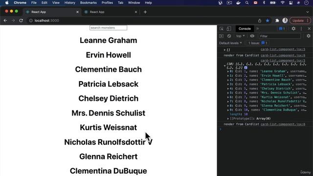 03 React Basics - 033 Monsters Rolodex Rendering and Re rendering part 2 смотреть онлайн
