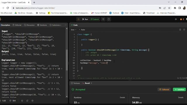 LOGGER RATE LIMITER | LEETCODE # 359 | JAVA SOLUTION смотреть онлайн