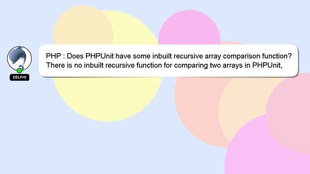 PHP : Does PHPUnit have some inbuilt recursive array comparison function? смотреть онлайн