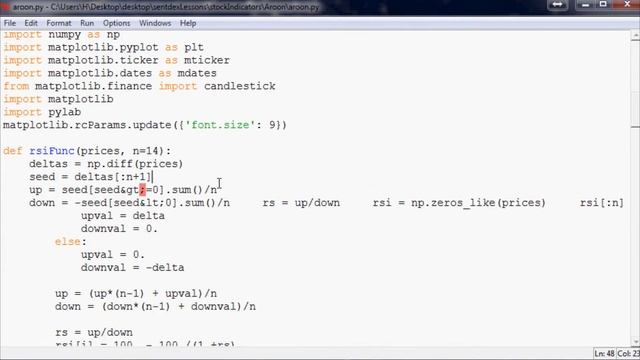 Python: Graphing The Aroon Indicator in Matplotlib - Mathematics and stock indicators 18 смотреть онлайн
