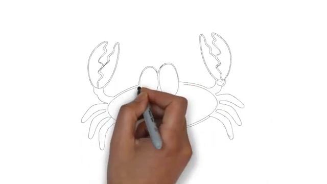 как нарисовать краба, how to draw a crab смотреть онлайн