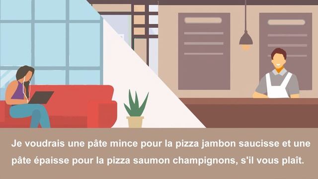 Commander une pizza| Apprendre le Français| Learning French |法语学习 смотреть онлайн