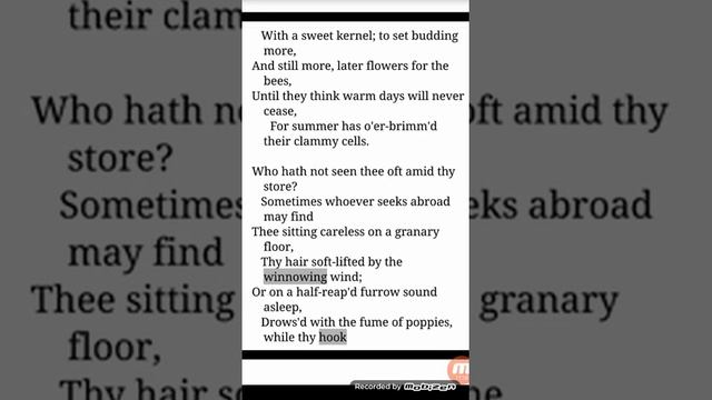 Ode to Autumn by John Keats/Text in Urdu and Hindi/explanation смотреть онлайн