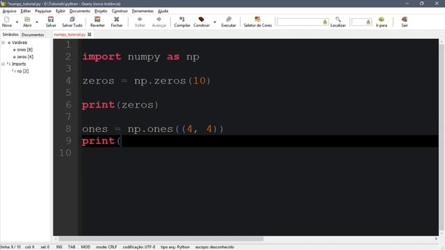 Numpy Tutorial #5 - np zeros and np ones смотреть онлайн